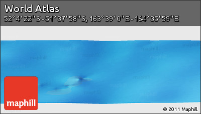 Physical Panoramic Map of the Area around 51° 51' 10" S, 164° 7' 30" E