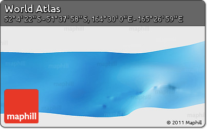 Physical Panoramic Map of the Area around 51° 51' 10" S, 164° 58' 29" E