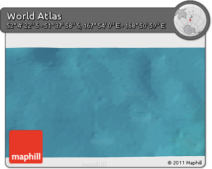Satellite 3D Map of the Area around 51° 51' 10" S, 168° 22' 30" E