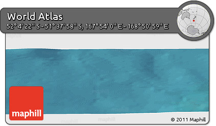 Satellite Panoramic Map of the Area around 51° 51' 10" S, 168° 22' 30" E