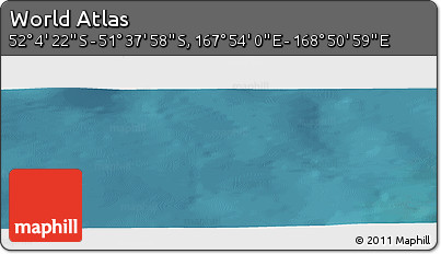 Satellite Panoramic Map of the Area around 51° 51' 10" S, 168° 22' 30" E