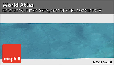 Satellite Panoramic Map of the Area around 51° 51' 10" S, 168° 22' 30" E
