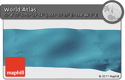 Satellite Panoramic Map of the Area around 51° 51' 10" S, 174° 19' 29" E