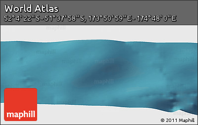 Satellite Panoramic Map of the Area around 51° 51' 10" S, 174° 19' 29" E