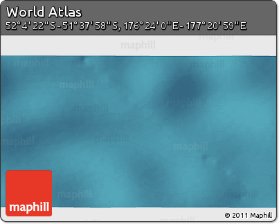 Satellite 3D Map of the Area around 51° 51' 10" S, 176° 52' 30" E
