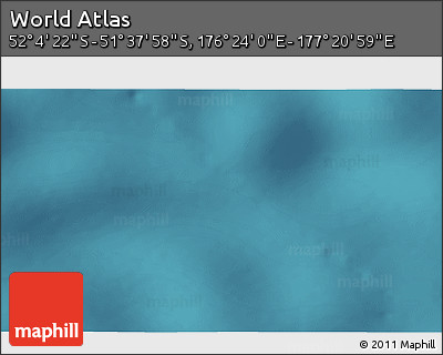 Satellite 3D Map of the Area around 51° 51' 10" S, 176° 52' 30" E
