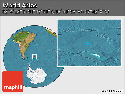 Satellite Location Map of the Area around 51° 51' 10" S, 38° 10' 29" W