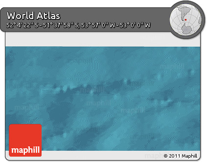 Satellite 3D Map of the Area around 51° 51' 10" S, 53° 28' 30" W