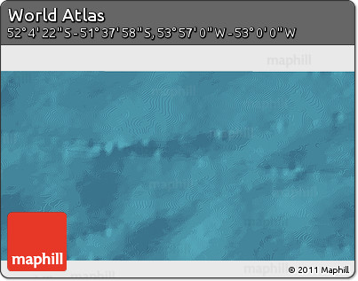 Satellite 3D Map of the Area around 51° 51' 10" S, 53° 28' 30" W