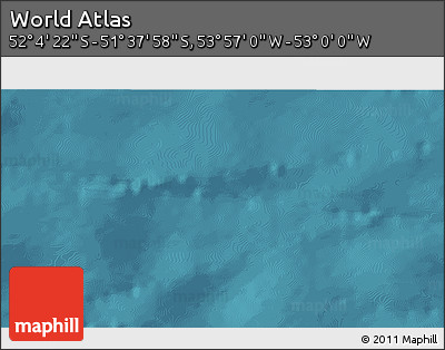Satellite 3D Map of the Area around 51° 51' 10" S, 53° 28' 30" W