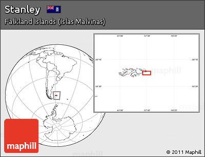 Blank Location Map of Stanley