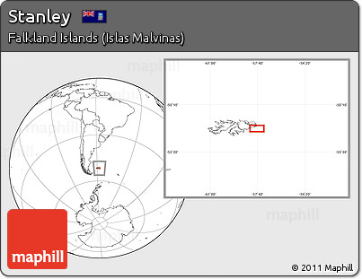 Blank Location Map of Stanley