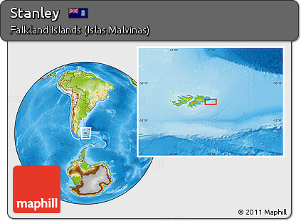 Physical Location Map of Stanley