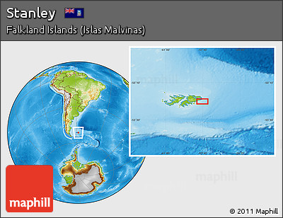Physical Location Map of Stanley