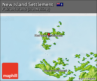 Physical 3D Map of New Island Settlement
