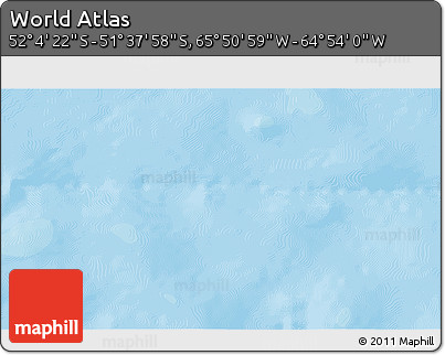 Political 3D Map of the Area around 51° 51' 10" S, 65° 22' 30" W