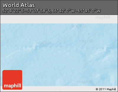 Shaded Relief 3D Map of the Area around 51° 51' 10" S, 66° 13' 29" W