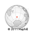 Outline Map of the Area around 51° 51' 10" S, 68° 55' 30" E, rectangular outline