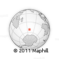 Outline Map of the Area around 51° 51' 10" S, 69° 46' 30" E, rectangular outline