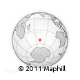Outline Map of the Area around 51° 51' 10" S, 72° 19' 29" E, rectangular outline
