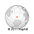 Outline Map of the Area around 51° 51' 10" S, 73° 10' 30" E, rectangular outline