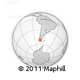 Outline Map of the Area around 51° 51' 10" S, 73° 52' 30" W, rectangular outline