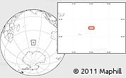 Blank Location Map of the area around 51° 51' 10" S, 75° 43' 29" E