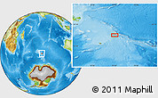 Physical Location Map of the area around 51° 51' 10" S, 75° 43' 29" E