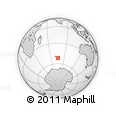 Outline Map of the Area around 51° 51' 10" S, 75° 43' 29" E, rectangular outline