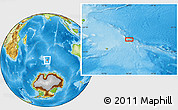 Physical Location Map of the area around 51° 51' 10" S, 76° 34' 29" E