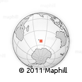 Outline Map of the Area around 51° 51' 10" S, 76° 34' 29" E, rectangular outline