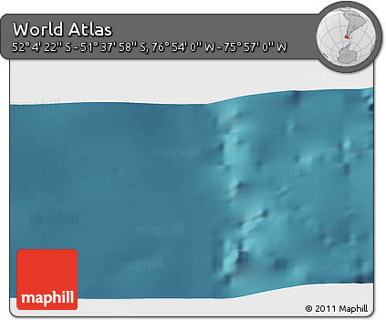 Satellite 3D Map of the Area around 51° 51' 10" S, 76° 25' 30" W