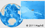 Shaded Relief Location Map of the area around 51° 51' 10" S, 78° 16' 30" E