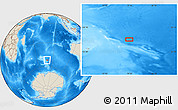 Shaded Relief Location Map of the area around 51° 51' 10" S, 79° 7' 30" E