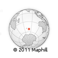 Outline Map of the Area around 51° 51' 10" S, 79° 58' 29" E, rectangular outline
