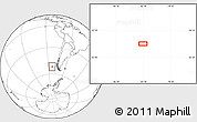 Blank Location Map of the area around 51° 51' 10" S, 83° 13' 29" W