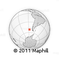 Outline Map of the Area around 51° 51' 10" S, 86° 37' 30" W, rectangular outline