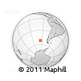 Outline Map of the Area around 51° 51' 10" S, 95° 58' 29" W, rectangular outline