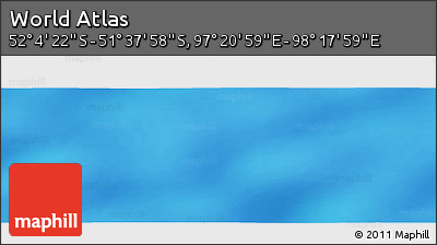 Physical Panoramic Map of the Area around 51°&nbsp;51'&nbsp;10"&nbsp;S,&nbsp;97°&nbsp;49'&nbsp;29"&nbsp;E