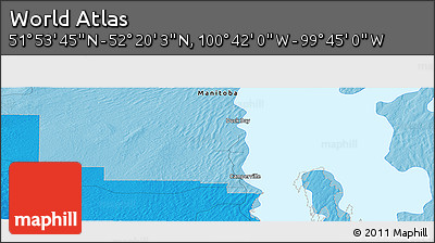 Political Panoramic Map of the Area around 52° 6' 54" N, 100° 13' 29" W