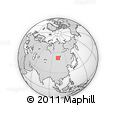 Outline Map of the Area around 52° 6' 54" N, 102° 55' 30" E, rectangular outline