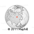 Outline Map of the Area around 52° 6' 54" N, 103° 46' 30" E, rectangular outline