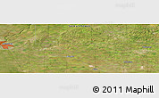 Satellite Panoramic Map of the area around 52° 6' 54" N, 106° 10' 30" W