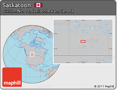 Gray Location Map of Saskatoon