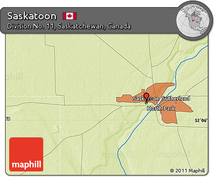 Physical Map of Saskatoon