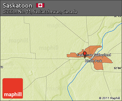 Physical Map of Saskatoon