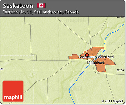 Physical Map of Saskatoon