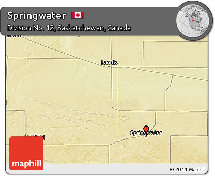 Physical Panoramic Map of Springwater