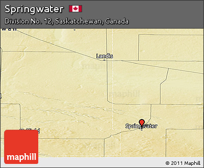 Physical Panoramic Map of Springwater