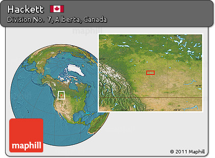 Satellite Location Map of Hackett